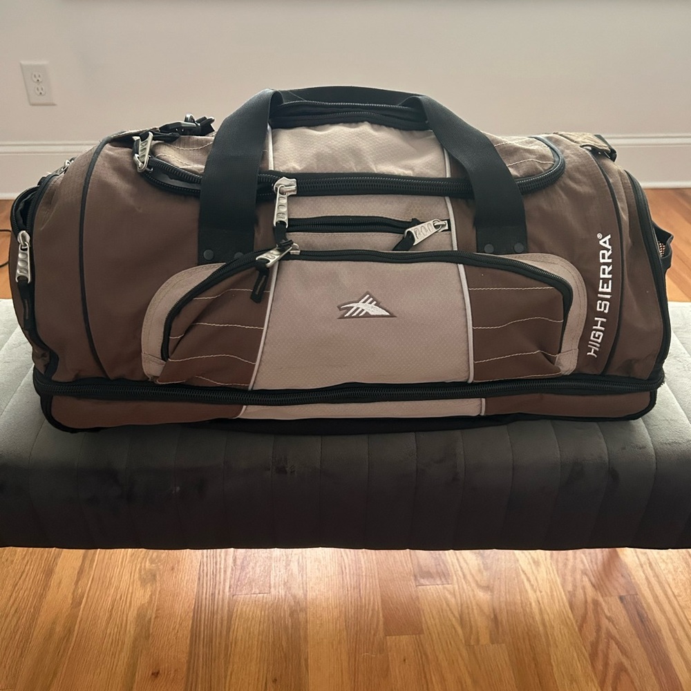 High Sierra Brown and Tan Men's Duffel Bag